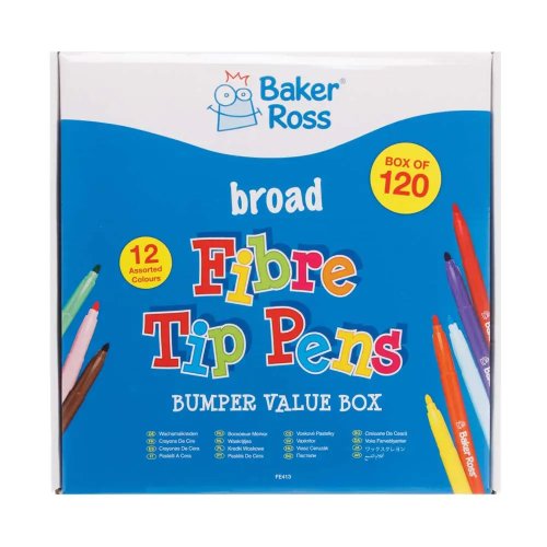 Broad Tip Marker Pens Bumper Value Box (Box of 120)