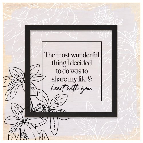 Plaque-Layered Grace-The Most Wonderful Thing (6" x 6")
