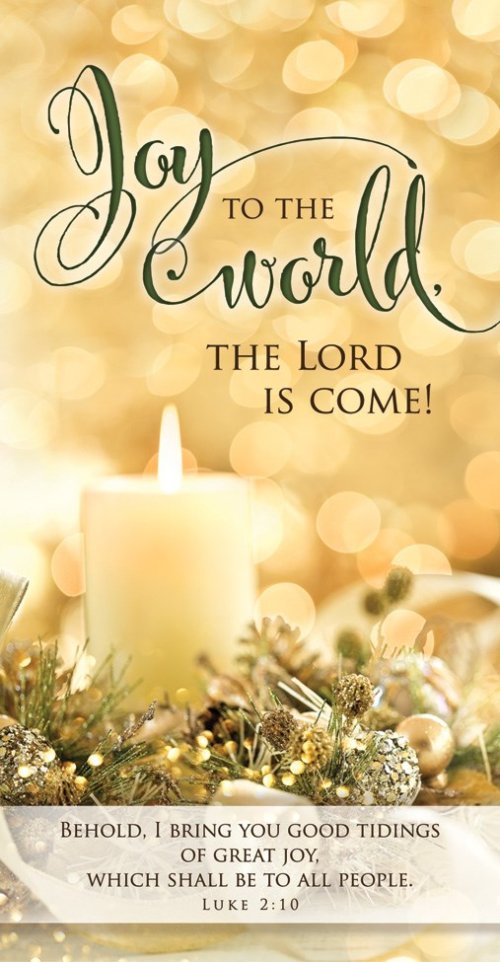 Offering Envelope-Joy To The World  The Lord Is Come! (Luke 2:10  KJV) (Pack Of 100)