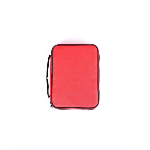 Red & Black Canvas Bible Cover - Medium