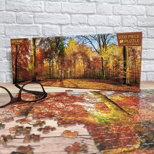1000 Piece Jigsaw Puzzle Panoramic - Autumn Trees