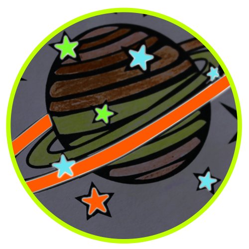 Glow-in-the-Dark Colour Paint Pens, three pens