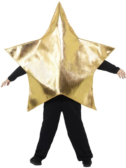 Shining Star Costume, Gold, Kids Nativity Fancy Dress Outfit, Star Tabard