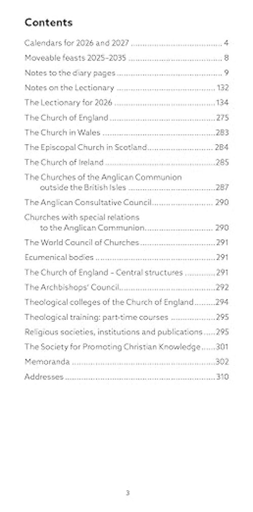 Church Pocket Book Diary with Lectionary 2026