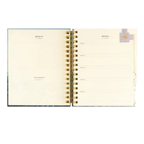 12-Month Undated Planner: Iceland Theme, Spiral