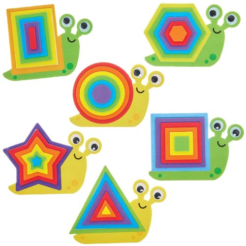 Learn Shapes Snail Magnet Kits (Pack of 6)