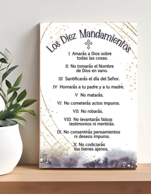 Spanish Plaque-The Ten (Los Diez) (4" x 6")