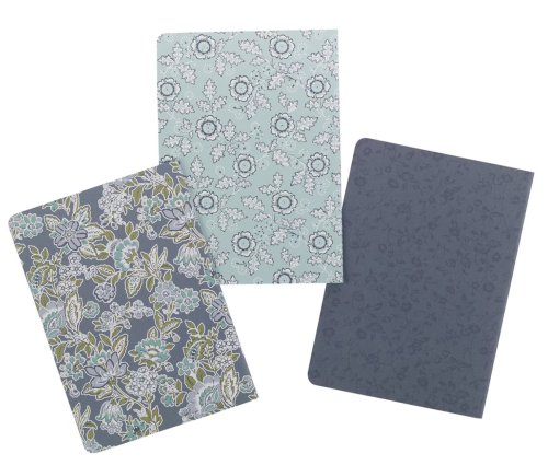Morning Mercies Blue and Green Floral Notebook Set - Lamentations 3:22-23