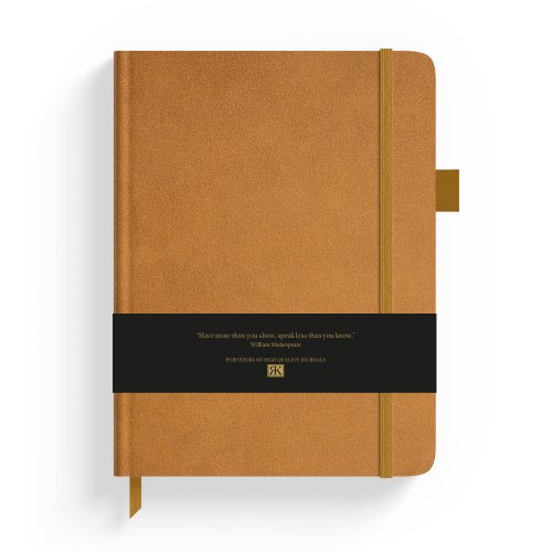 Faux Suede Ochre Journal