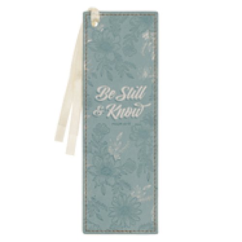 Bookmark Faux Leather Teal Be Still & Know Ps. 46:10