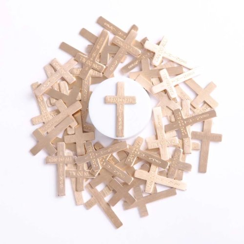 I Can Do All Things Gold Pocket Cross - Pack of 200