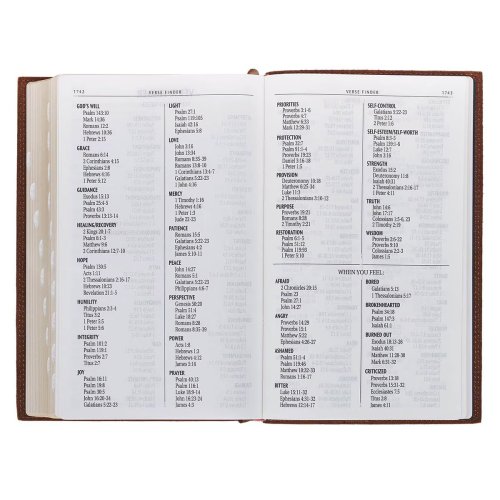 KJV Bible Giant Print Standard-size Full-grain Leather, Dark Brown