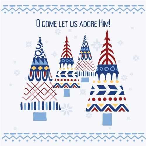 Oh Come Let Us Adore Him Christmas Cards (pack of 10)