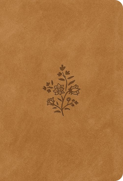 ESV Large Print Value Compact Bible (TruTone, Nubuck Caramel, Wildflower Design)