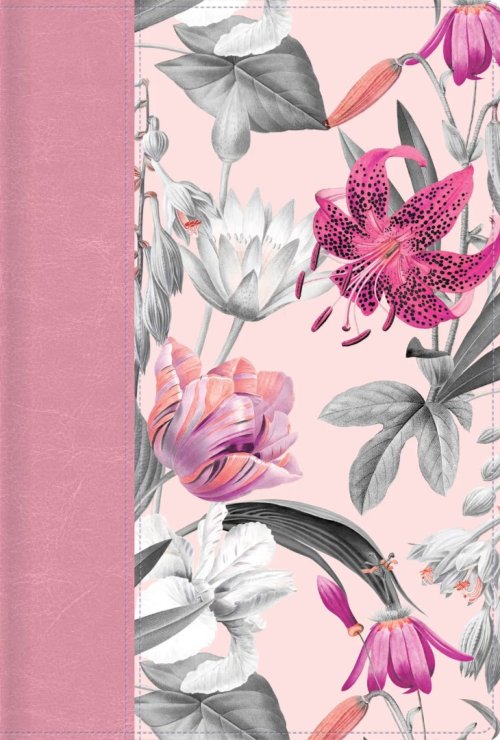 RVR 1960 Biblia Letra Grande, Tamaño Manual, Rosa Pétalos