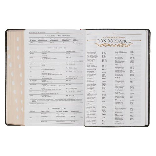 KJV Study Bible LP Faux Leather, Two-tone Black and Gray