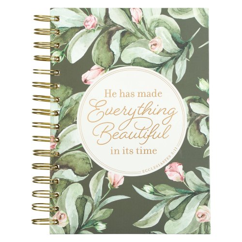 Journal Spiral Green Everything Beautiful Ecc. 3:11