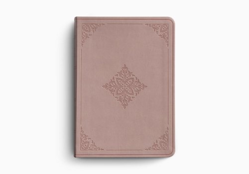 ESV Value Large Print Compact Bible (TruTone, Blush Rose, Fleur-de-lis Design)