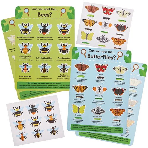 Bee & Butterfly Indication Sticker Fact Sheets (Pack of 4)