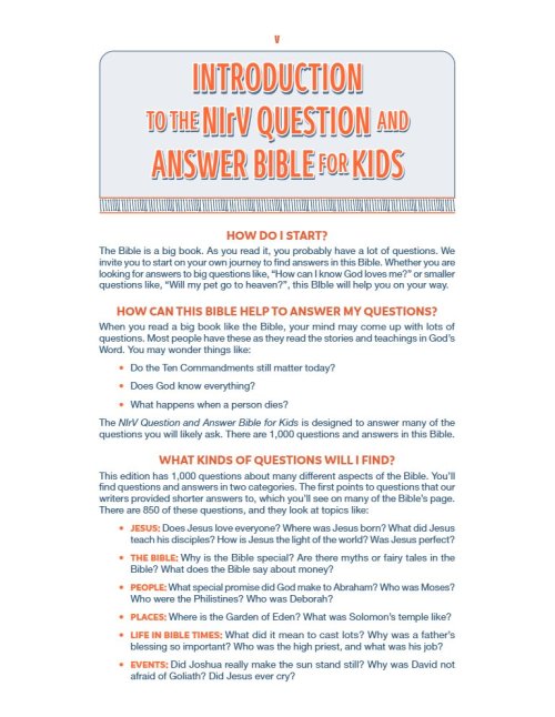 NIrV, Question and Answer Bible for Kids, Leathersoft, Blue, Comfort Print: Answers to 1,000 Questions Kids Ask About God, Faith, and the Bible