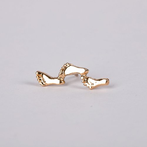 Lapel Pin Footprints Gold Pack of 6