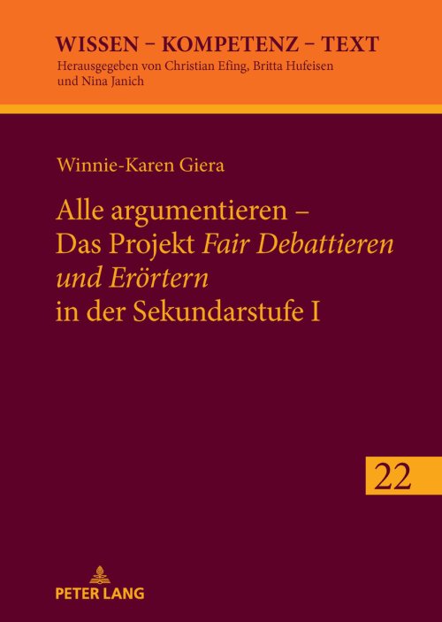 Alle Argumentieren - Das Projekt Fair Debattieren Und Eroertern In Der Sekundarstufe I