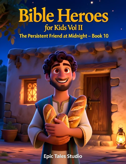 Bible Heroes for Kids Vol II: The Persistent Friend at Midnight - Book 10: A Gentle Christian Bedtime Story for Kids About Trusting God and Helping Ot