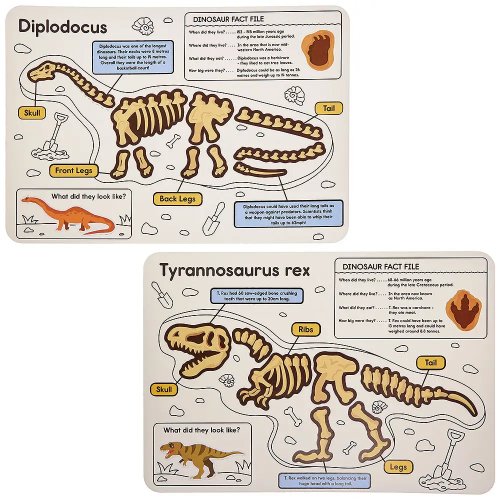 Dinosaur Fossil Sticker Sheets (Pack of 4)