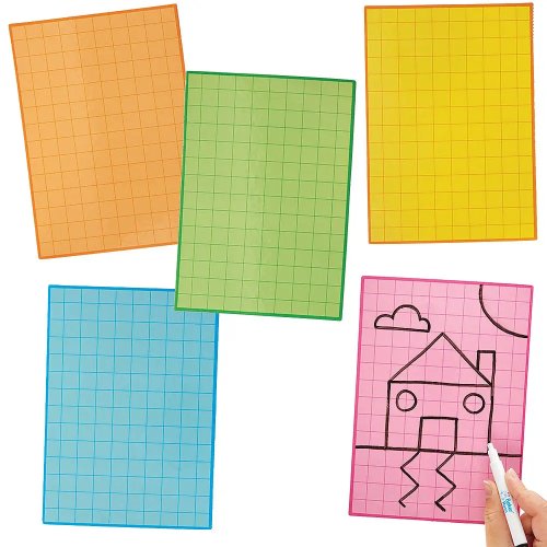 Lattice Symmetry Wipe Clean Drawing Boards Blank (Pack of 10)