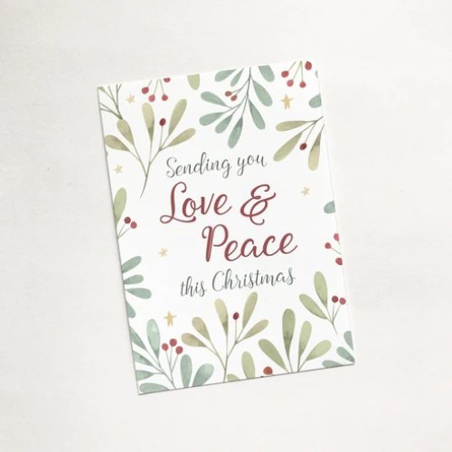 Love And Peace - Christmas Mini Cards