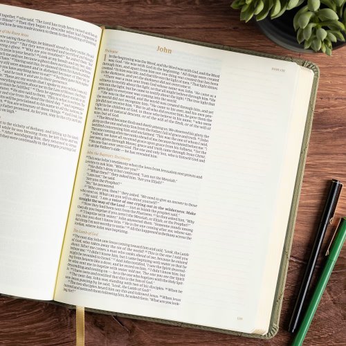 CSB Notetaking Bible, Large Print Edition, Sage Suedesoft