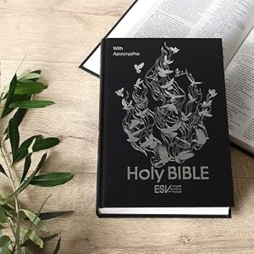 ESV Bible Apocrypha, Black Hardback, Anglicised, Ribbon Marker, Maps