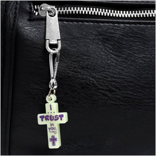 Glow-in-the Dark Cross-Shape Zipper Pull