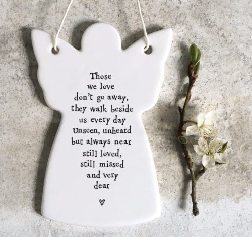 Those We Love Don't Go Away Porcelain Angel