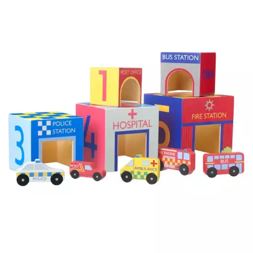 Emergency Services Wooden Stacking Cubes (FSC®)
