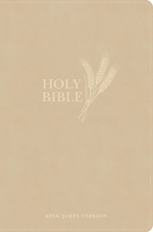 KJV Giant Print Reference Bible, Cream Cloth Over Board