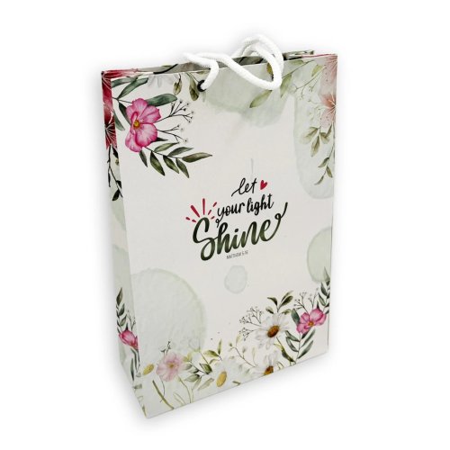 Medium Gift Bag – "Let Your Light Shine" (Matthew 5:16)