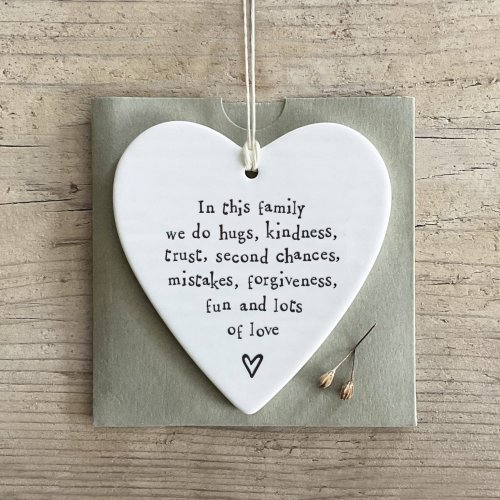 In This Family Porcelain Round Heart