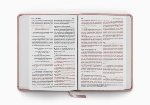 ESV Large Print Compact Bible, Red Letter (TruTone, Blush Rose)