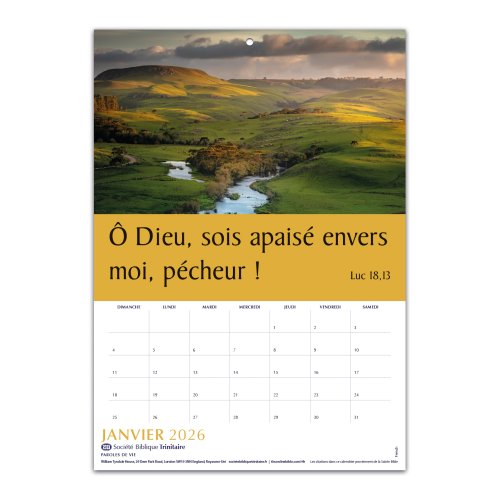 French Words of Life Calendar 2026