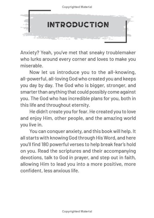 180 Bible Verses for Conquering Anxiety for Teen Guys: A Devotional