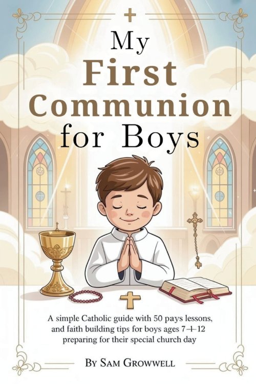 My First Communion For Boys: A Simple Catholic Guide With 50 Prayers, Bible Lessons, and Faith Building Tips for Boys Ages 7-12 Preparing for Their Sp