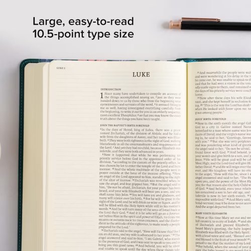 NASB Notetaking Bible, Large Print Edition, Teal Floral