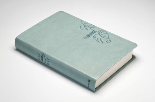 The Message Bible Deluxe Gift Bible, Teal, Imitation Leather, Large Print, Presentation Page, Maps, Ribbon Marker