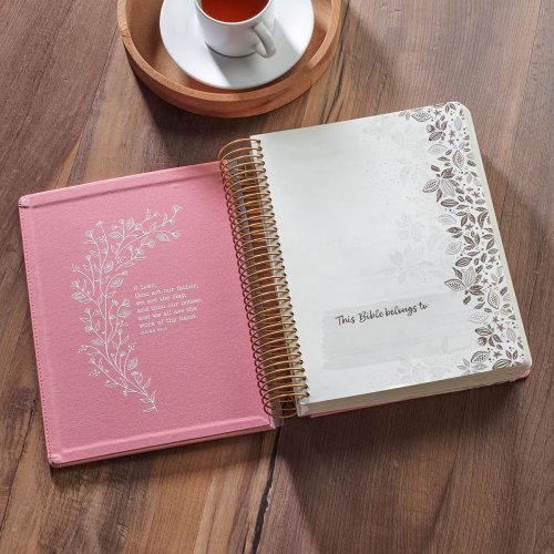 KJV Pink Faux Leather Hardcover My Creative Bible Illustrators Edition