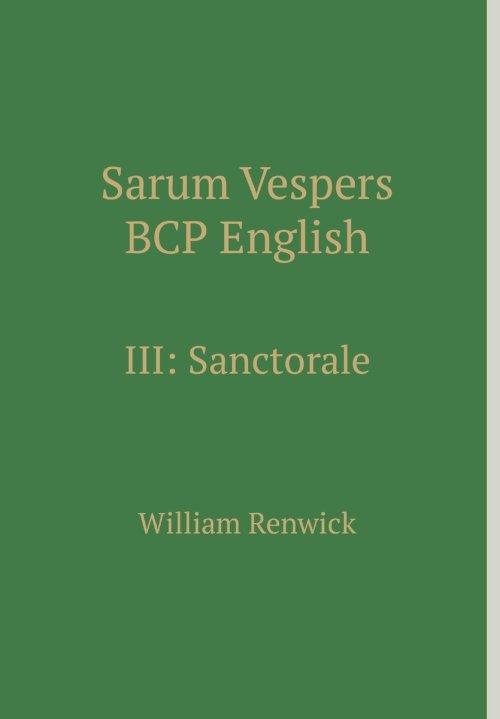 Sarum Vespers BCP English III: Sanctorale