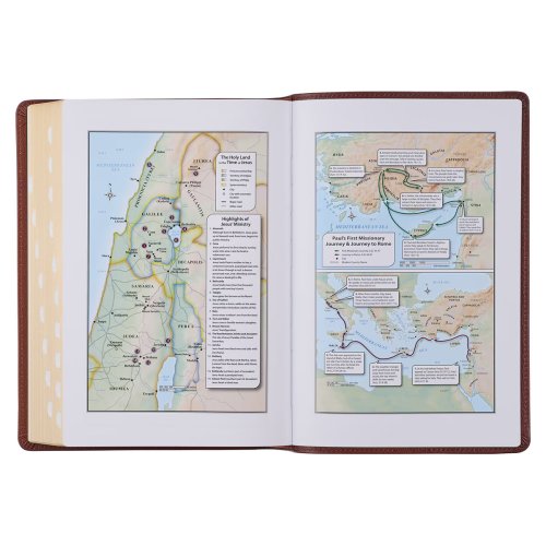 KJV Bible Giant Print Full-size Full-grain Leather, Saddle Tan