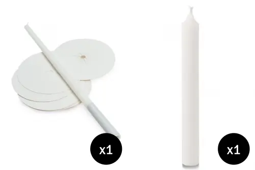 100 Christingle Candles & 200 Cardboard Drip Shields Bundle