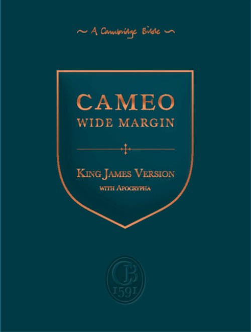 Kjv Cameo Wide Margin Reference Edition With Apocrypha, Black Calf Split Leather, Kj454:xrma