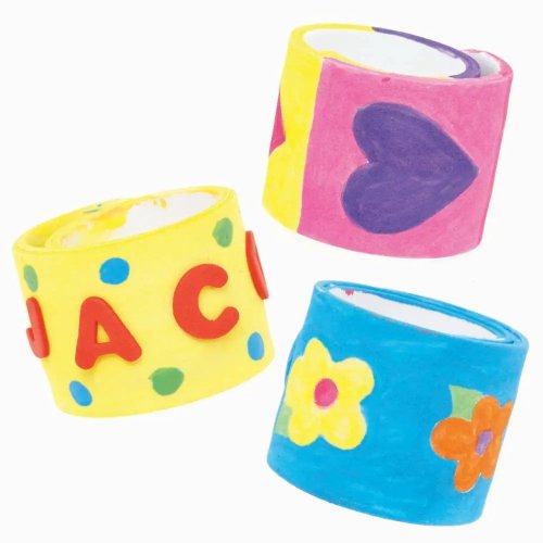 White Foam Snap-On Bracelets